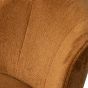 Sara fauteuil structure velvet - cognac