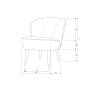 Sara fauteuil structure velvet - cognac