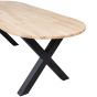 Combi-Tablo ovaal eiken 220x90 cm + Alkmaar poot
