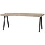Combi-Tablo mango visgraat 200x90 cm + 2-standen poot vierkant