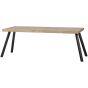 Combi-Tablo mango visgraat 200x90 cm + 2-standen poot vierkant