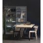 Combi-Tablo mango visgraat 200x90 cm + 2-standen poot vierkant