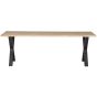 Combi-Tablo boomstam eiken 220x90 cm + Alkmaar poot