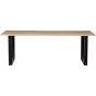 Combi-Tablo boomstam eiken 220x90 cm + U-poot