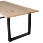 Combi-Tablo boomstam eiken 220x90 cm + U-poot