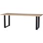 Combi-Tablo boomstam eiken 220x90 cm + U-poot