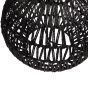 Macy tafellampvoet rattan look - zwart