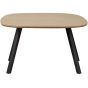 Combi-Tablo organisch eiken 130x130 cm + 2-standen poot - zwart