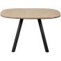Combi-Tablo organisch eiken 130x130 cm + 2-standen poot - zwart