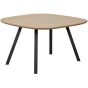 Combi-Tablo organisch eiken 130x130 cm + 2-standen poot - zwart