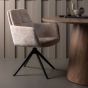 Maan eettafel rond mdf ø120 cm - walnoot