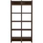 Timo open kast mdf 195x100x40 cm -  donkerbruin