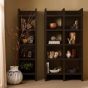 Timo open kast mdf 195x100x40 cm -  donkerbruin
