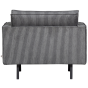 Rodeo fauteuil gestreept - zwart/grijs