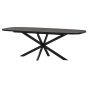 Arros eettafel uitschuifbaar 180-220x90 cm mdf - zwart