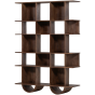 Sinne boekentkast hout 180x130 cm - walnoot