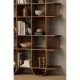 Sinne boekentkast hout 180x130 cm - walnoot