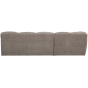 Tibas chaise longue links geweven stof - zand
