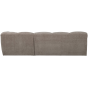 Tibas chaise longue rechts geweven stof - zand
