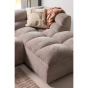 Tibas chaise longue rechts geweven stof - zand
