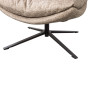 Arve draaifauteuil bedrukte stof - naturel melange
