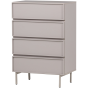 Tours ladekast 4 lades melamine/mdf - zand