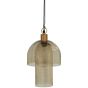 Gigi hanglamp dubble kap gehamerd glas - naturel
