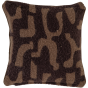 Fayden kussen set van 3 chenille - bruin/naturel