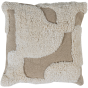 Fayden kussen set van 3 chenille - bruin/naturel