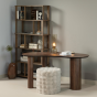 Sun organische sidetable/bureau recucled teak - bruin