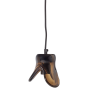 Elle hanglamp klein glas - bruin