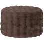 Olven fluffy poef laag - bruin