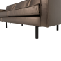 Rodeo 3-zitsbank metallic - koper bruin