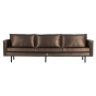 Rodeo 3-zitsbank metallic - koper bruin