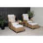 Omar vouwbaar loungeset - naturel