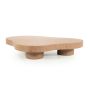 Bobbie salontafel organisch hout - lichtbruin