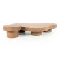 Bobbie salontafel organisch hout - lichtbruin