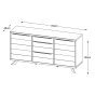 Olan eiken dressoir - 170 cm - bruin