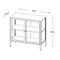 Ragnar dressoir - 90 cm - zwart