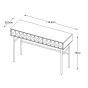 Magnus eiken sidetable - 117 cm - espresso