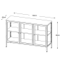 Ragnar dressoir - 130 cm - zwart