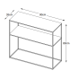 Dora sidetable 90 cm - zwart