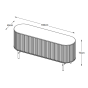 Leif eiken dressoir - 160 cm - naturel