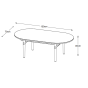 Leif eiken salontafel - 70 x 130 cm - naturel