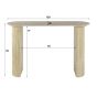 Santoro sidetable - 120 cm - travertin look