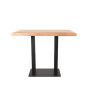 Restaurant/Bartafel 120x70x92 cm - straight edge - naturel