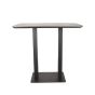 Restaurant/Bartafel 120x70x108 cm - sloppy edge - zwart