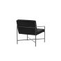 Nara fauteuil - velvet - zwart