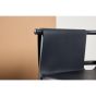 Sanjay stoel - lederlook - zwart