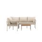 Jamal loungeset  - hoekbank en tafel - beige/zand